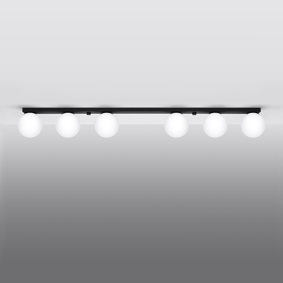 Stropna svetilka YOLI 6 črna (120x12x14.5cm)