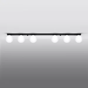 Stropna svetilka YOLI 6 črna (120x12x14.5cm)