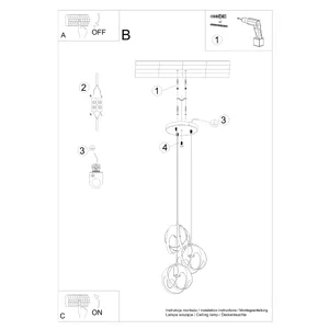 Obesna svetilka TULOS 3P bela (30x30x117cm)