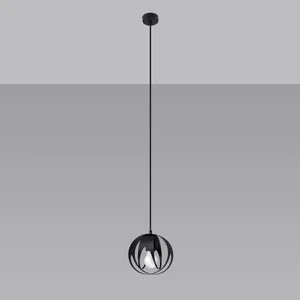 Obesna svetilka TULOS 1 črna (16x16x125cm)