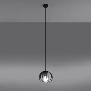 Obesna svetilka TULOS 1 črna (16x16x125cm)