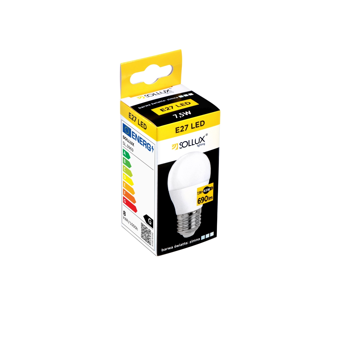 LED žarnica E27 4000K 7,5W 690lm