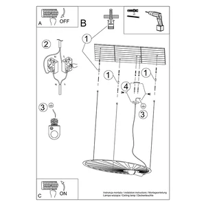 Obesna svetilka LEHDET črna (110x80x150cm)