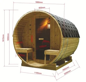 Zunanja finska savna Sanotechnik Bergen, dimenzije