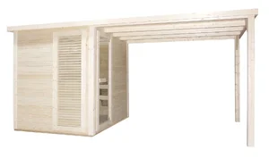 Zunanja finska savna Sanotechnik RAUMA z nadstreškom (460cm)