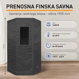 Prenosna savna Sanotechnik KPS90 - karakteristike