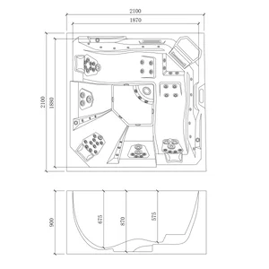 Sanotechnik Oasis ROVINJ - dimenzije
