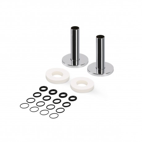 Terma stenska rozeta za klasični priklop , krom (okrogla fi 55x160mm)