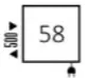 Terma po meri, priklop 58 - bočno 500mm na LEVI + grelec desno