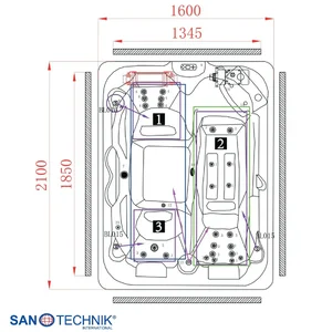 Sanotechnik bazen oasis Diablo - dimenzije