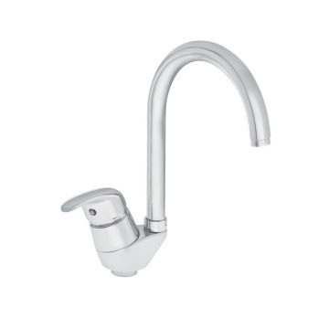 Armatura za kuhinjo Unitas Simpaty 01182 - za pretočni grelnik s kotnimi ventili, J-izliv 240mm