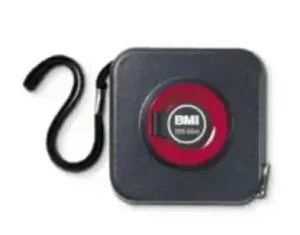 Meter, bmi, ohišje 555, kovinski trak, bel, mm skala