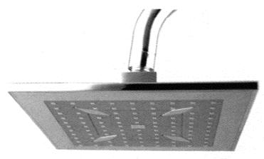 Tuš glava pvc, kvadratna, 229 mm