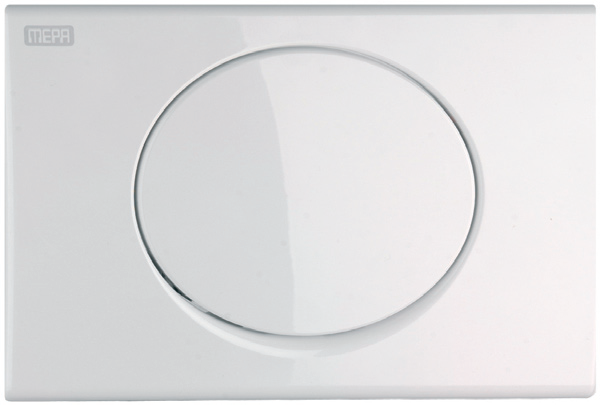 Splakovalna WC tipka Mepa Ellipse bela enojna (A21 in E21)