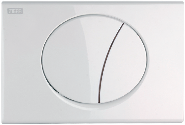 Splakovalna WC tipka Mepa Ellipse bela dvojna (A21 in E21)