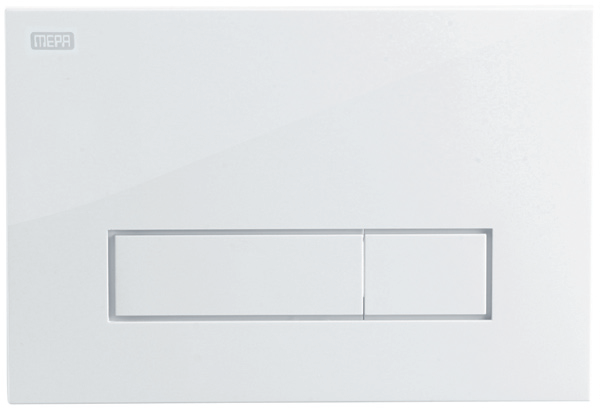 Splakovalna WC tipka Mepa Orbit bela dvojna (A31 in B31)