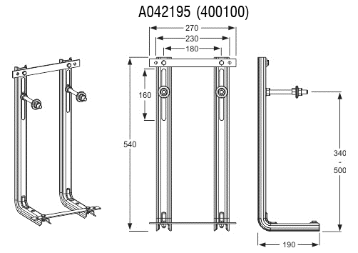 MEPA Unimont 40V, montažni okvir za WC ali bide