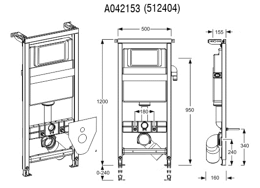 MEPA Varivit WC element A12 BH120 z ventilatorjem