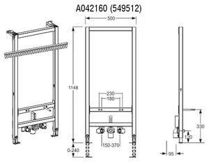 MEPA Varivit montažni okvir za bide BH120