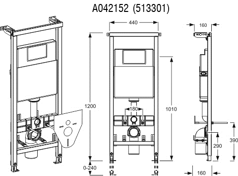MEPA Varivit WC element A21 BH120 invalidski