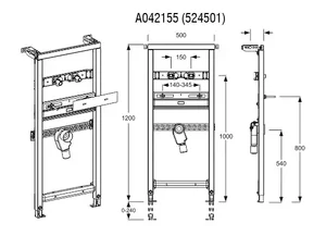 MEPA Varivit montažni okvir za umivalnik BH120 - invalidski