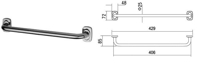 Varnostno držalo Astra - ravno 406mm
