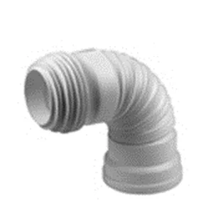 WC priključna cev PVC gibljiva, bela, 90-110mm, 27-54cm