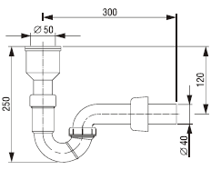 Sifon za pisoar LIV art. 5-155