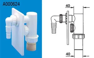 Sifon Ghidini za pralni stroj, pvc