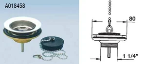 Sifon Ghidini za bide ali umivalnik, zgornji del 31,8mm (5/4), crom