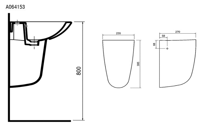 Creavit polnoga za umivalnik - dimenzije