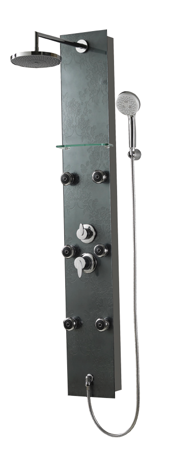 Panel za tuš/masažo Sanotechnik DG8039 Barcelona črna 140x22