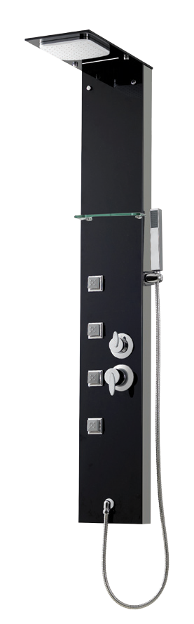 Panel za tuš/masažo Sanotechnik DG8042 Valencia črna 140x22