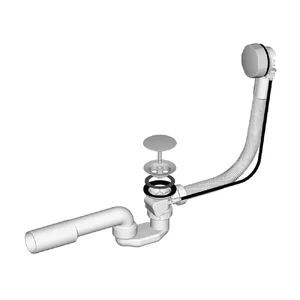 Sifon za kopalno kad LIV art. 196664 (H=450, avt. z gumbom 70)