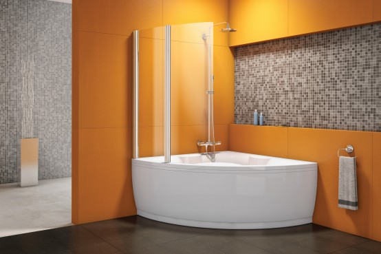 Zaslon za kopalno kad Kolpasan SOLE TP 102/K - Leva