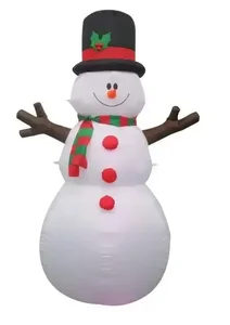 Napihljiva figura - Sneženi mož 180 z LED osvetlitvijo