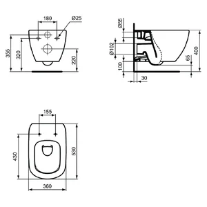 IdealStandard TESI skoljka Aquablade