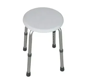 Tuš stol Sanotechnik, beli, okrogli