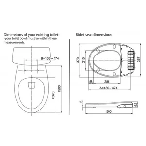 Maro DItalia FP106 WC deska - dimenzije
