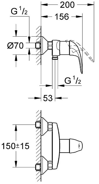 Grohe Euroeco 32740000 dimenzije