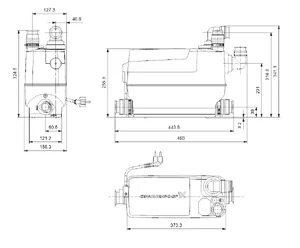 Grundfos SoloLift2 C-3 dimenzije