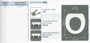 Ceramica Dolomite pokrov za školjko ASILO