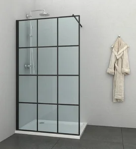 Sanotechnik EN_6B elite črna predelna tuš stena