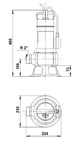 Potopna črpalka Grundfos Unilift dimenzije