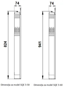 Grundfos SQE dimenzije