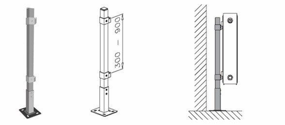 Radiatorska konzola za VN, talna vertikalna (TH) = 600