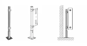 Radiatorska konzola za VN, talna vertikalna (TH) = 600
