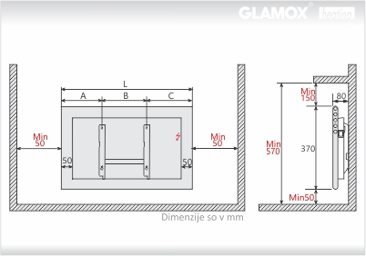 Glamox H30 dimenzije