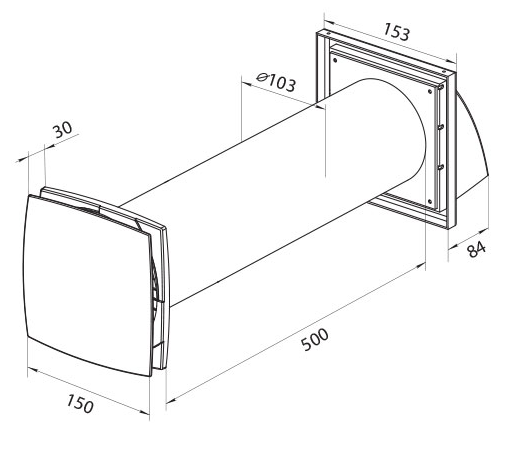 Dimenzije SIKU rekuperatorja