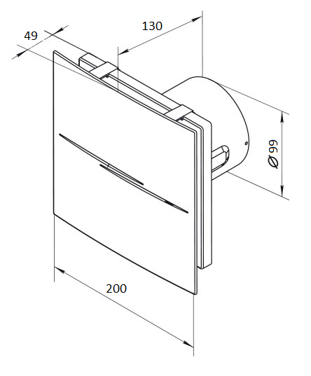 Siku ventilator Quiet-Q-Style - dimenzije